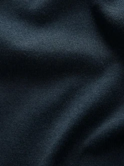 Sale Next Plain Regular Fit Cotton Rich Crew Neck Jumper Navy Blue