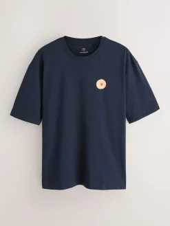 Next Navy Blue Printed Short Sleeve Jersey Pyjamas Set^ Pyjamas|Nightwear