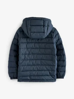 Discount Next Navy Blue Quilted Midweight Hooded Jacket (3-16yrs)