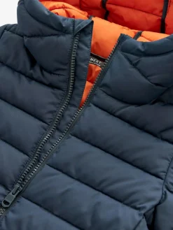 Discount Next Navy Blue Quilted Midweight Hooded Jacket (3-16yrs)