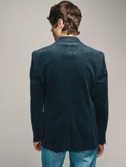 Sale Next Regular Fit Cord Blazer Navy Blue