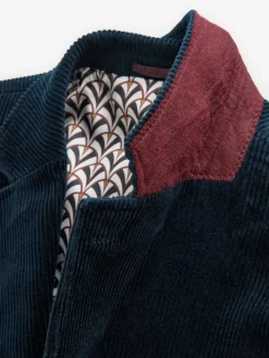 Sale Next Regular Fit Cord Blazer Navy Blue