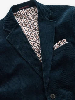 Sale Next Regular Fit Cord Blazer Navy Blue