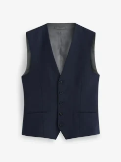 Next Regular Fit Essential Suit Waistcoat Navy Blue