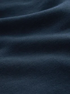 Clearance Next Navy Blue Regular Fit Heavyweight Cotton Rich Jersey Hoodie