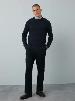 Best Next Navy Blue Regular Fit Mini Cable Mock Shirt Jumper