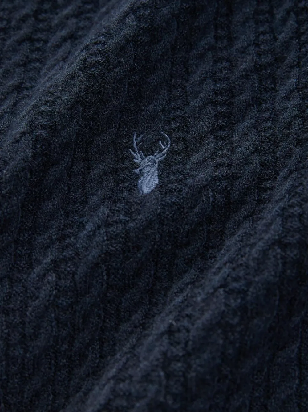 Best Next Navy Blue Regular Fit Mini Cable Mock Shirt Jumper