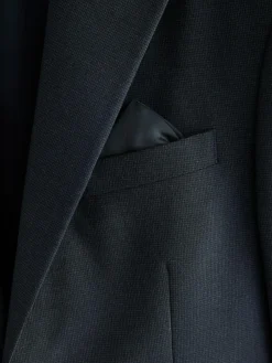 Next Regular Fit Motionflex Puppytooth Texture Suit Jacket^ Blue Suits