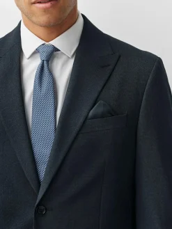 Next Regular Fit Motionflex Puppytooth Texture Suit Jacket^ Blue Suits