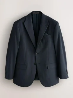 Next Regular Fit Motionflex Puppytooth Texture Suit Jacket^ Blue Suits