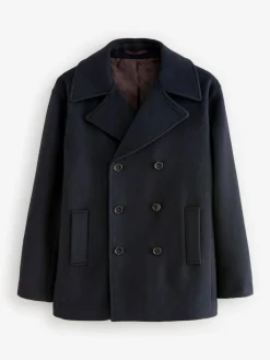 Next Regular Fit N.Premium Soft Touch Peacoat with Wool^ Coats & Jackets|Coats & Jackets