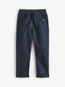 Next Regular Fit Rib Waist Pull-On Trousers (3-16yrs) Navy Blue