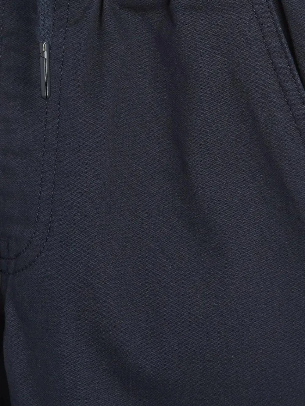 Next Regular Fit Rib Waist Pull-On Trousers (3-16yrs) Navy Blue