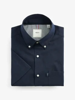 Next Regular Fit Short Sleeve Easy Iron Button Down Oxford Shirt^ Shirts