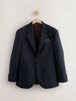 Clearance Next Regular Fit Signature Nova Fides 100% Italian Wool Suit Jacket Navy Blue