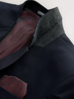 Clearance Next Regular Fit Signature Nova Fides 100% Italian Wool Suit Jacket Navy Blue