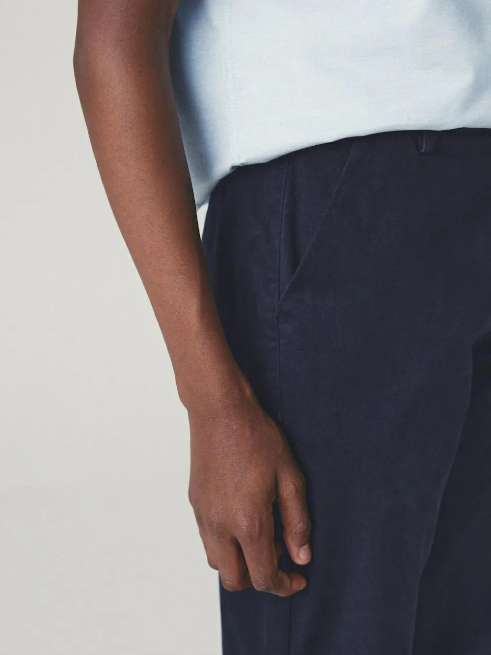 Best Next Navy Blue Regular Fit Stretch Chino Trousers (3-17yrs)