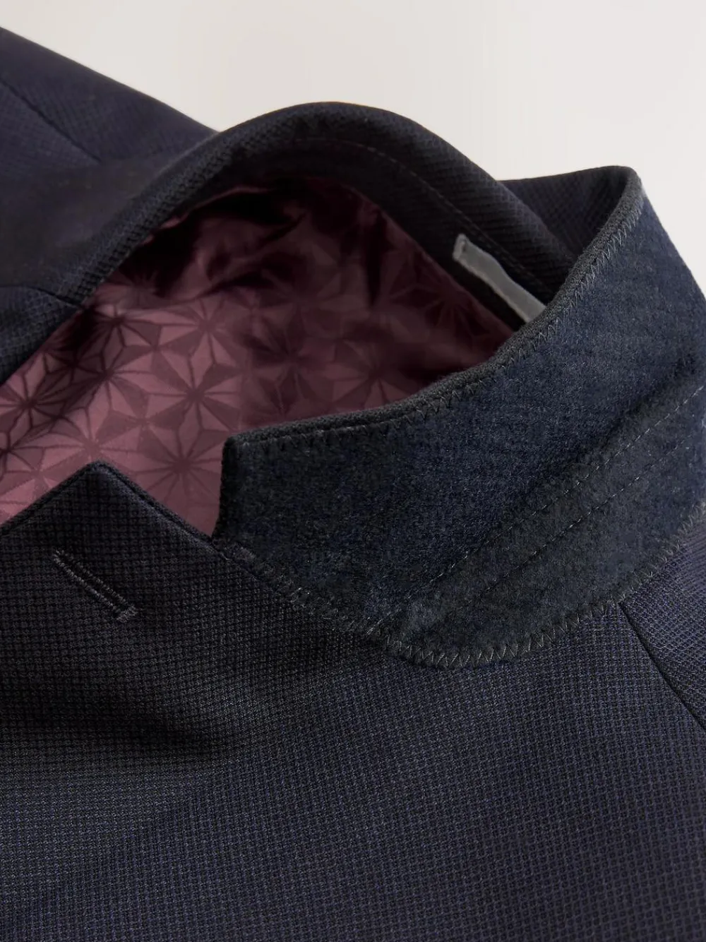 Next Navy Blue Regular Fit Textured Suit Jacket^ Blue Suits|Blazers & Formal Jackets