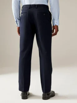 Next Navy Blue Regular Fit Textured Suit Trousers^ Pants & Chinos