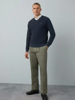 Best Next Regular Fit Textured Oxford Mock Shirt Jumper Navy Blue