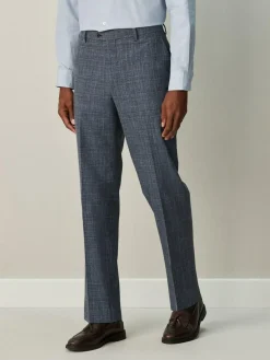 Next Regular Fit Trimmed Check Suit Trousers^ Pants & Chinos