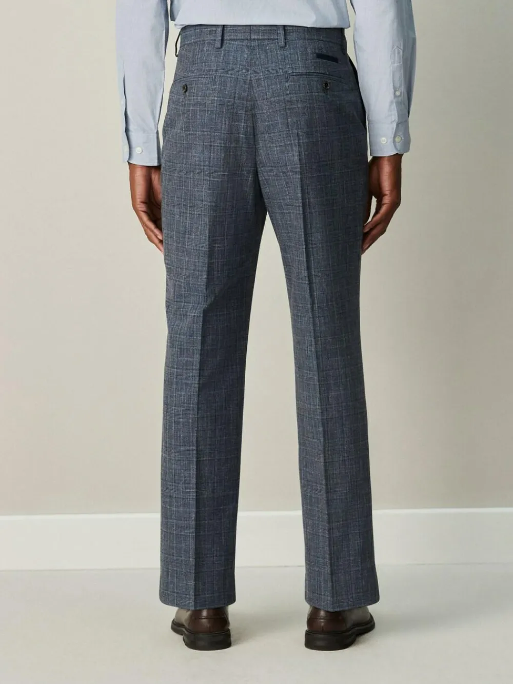 Next Regular Fit Trimmed Check Suit Trousers^ Pants & Chinos