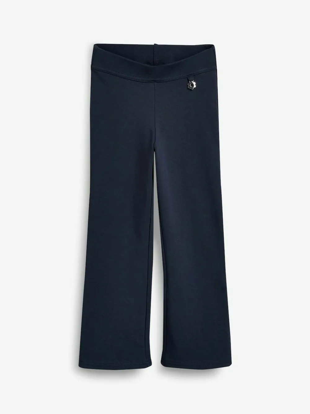 Discount Next Regular Length Pull-On Cotton Rich Stretch Boot Cut School Trousers (3-16yrs) Navy Blue