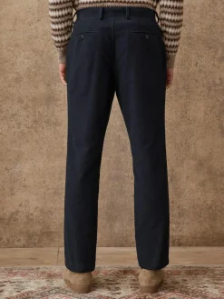 Hot Next Relaxed Fit Cotton Suit Trousers Navy Blue