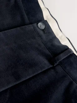 Hot Next Relaxed Fit Cotton Suit Trousers Navy Blue