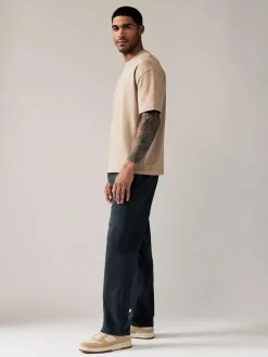 Next Navy Blue Relaxed Fit Stretch Chinos Trousers^ Pants & Chinos