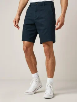 Online Next Relaxed Fit Stretch Chinos Shorts Navy Blue