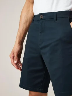 Online Next Relaxed Fit Stretch Chinos Shorts Navy Blue