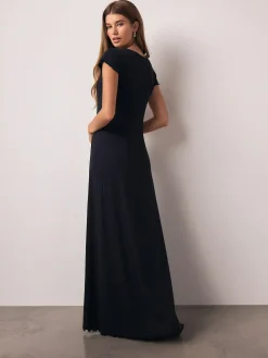 Next Short Sleeve Jersey Button Through Maxi Dress^Women Dresses|Occasion Dresses