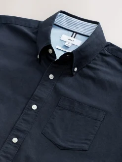 Next Navy Blue Short Sleeve Oxford Shirt^ Shirts