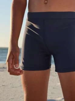 New Next Shorter Length Stretch Swim Shorts (3-16yrs) Navy Blue