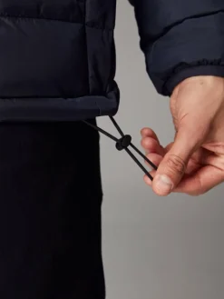 Discount Next Shower Resistant Lightweight Hooded Puffer Coat Jacket Navy Blue