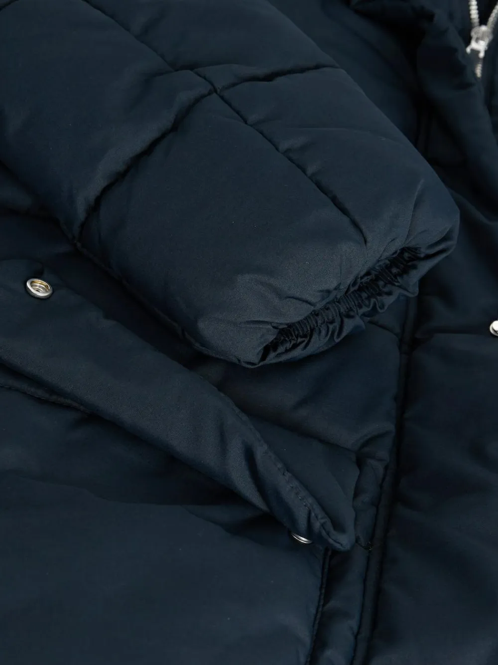 Clearance Next Navy Blue Shower Resistant Padded Hooded Longline Coat