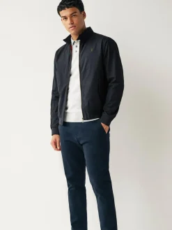 Outlet Next Shower Resistant Check Lining Harrington Jacket Navy Blue
