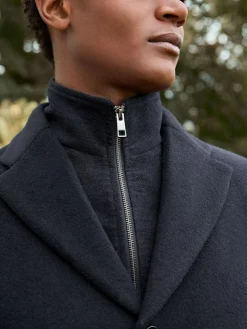 Next Signature Soft Touch Wool Rich Padded Italian Fabric Funnel Neck Coat^ Coats & Jackets|Coats & Jackets