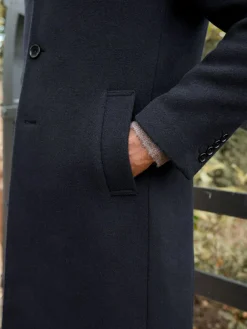 Next Signature Soft Touch Wool Rich Padded Italian Fabric Funnel Neck Coat^ Coats & Jackets|Coats & Jackets