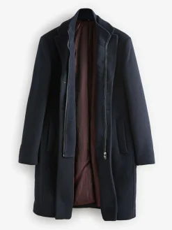 Next Signature Soft Touch Wool Rich Padded Italian Fabric Funnel Neck Coat^ Coats & Jackets|Coats & Jackets