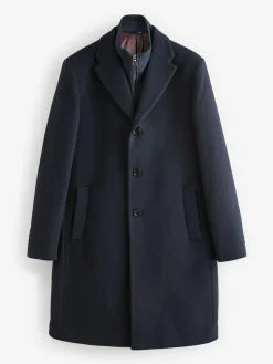 Next Signature Soft Touch Wool Rich Padded Italian Fabric Funnel Neck Coat^ Coats & Jackets|Coats & Jackets