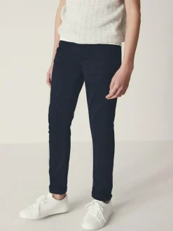 Discount Next Navy Blue Skinny Fit Stretch Chino Trousers (3-17yrs)