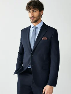 Next Skinny Fit Textured Suit Jacket^ Blue Suits