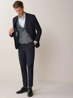 Best Next Skinny Fit Two Button Suit Jacket Navy Blue