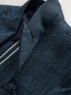 Next Navy Blue Slim Fit Check Suit Jacket^ Blue Suits