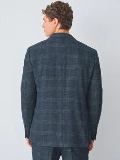 Next Navy Blue Slim Fit Check Suit Jacket^ Blue Suits