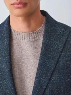 Next Navy Blue Slim Fit Check Suit Jacket^ Blue Suits