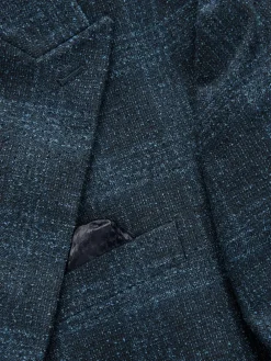 Next Navy Blue Slim Fit Check Suit Jacket^ Blue Suits