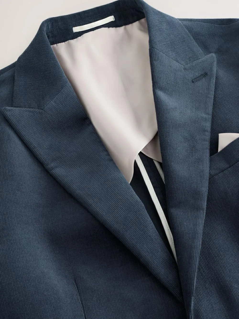 Hot Next Slim Fit Corduroy Suit Jacket Navy Blue